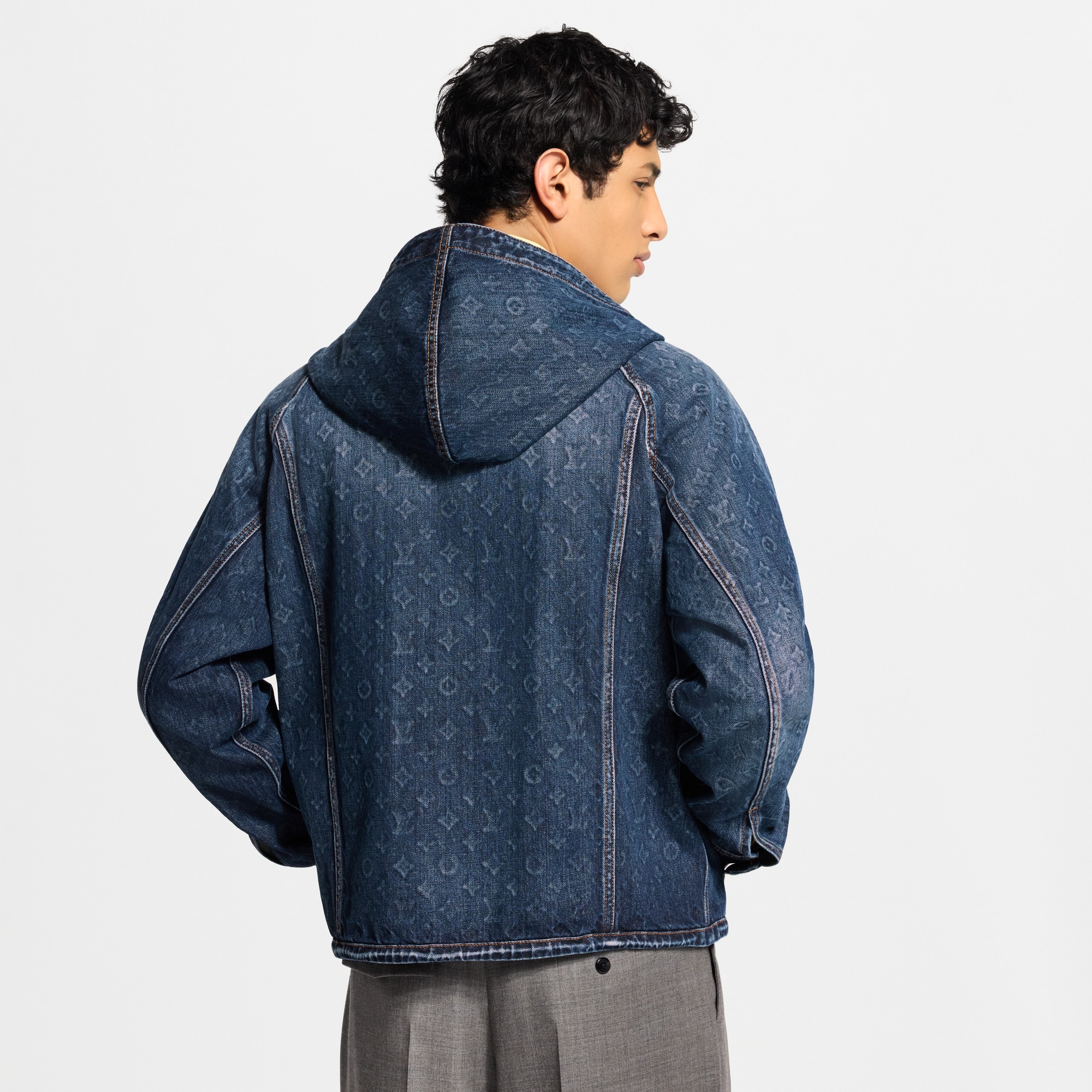 トップス MASU 21AW sailor hood monogram blouson Monogram Washed Denim Hooded Blouson - Ready-to-Wear 1AKOU7